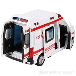 RBSD Coche de Juguete de Ambulancia vehículo de Emergencia emulado de aleación 1:36 Modelo de fundición de Ambulancia de Rescate de Hospital con luz LED de Sonido extraíble para Juguetes de niños