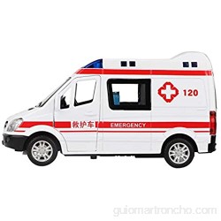 Yeelur Modelo Fundido a presión 1:36 emulado Larga Vida útil y Tacto cómodo Modelo de Ambulancia Fundido a presión Hecho de Material de aleación para niños Juguete de Ambulancia de Juguete